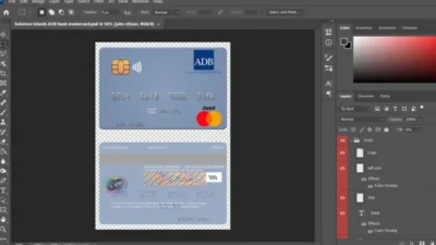Solomon Islands ADB Bank MasterCard Credit Card PSD Template