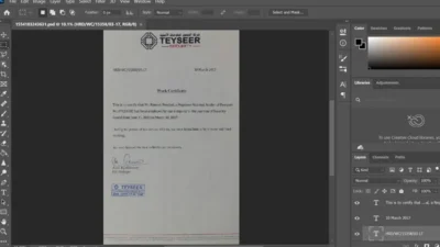 Teyseer Security Experience Certificate PSD Template