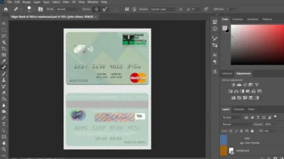 Niger Bank Of Africa MasterCard PSD Template