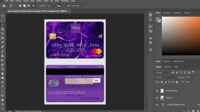 Laos Indochina Bank MasterCard PSD Template