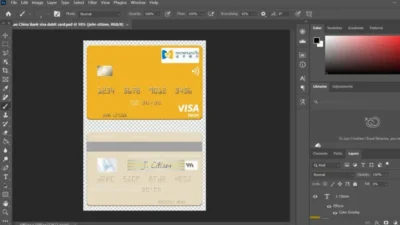 Laos Lao China Bank Visa Card PSD Template