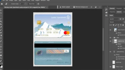Norway Luster Sparebank mastercard Templates in PSD Format