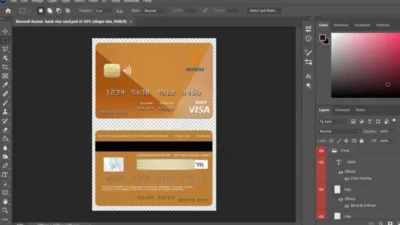 Burundi Access Bank Visa Credit Card PSD Template