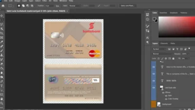 Saint Lucia Scotiabank MasterCard Credit Card PSD Template