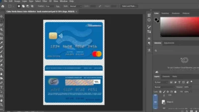 Cabo Verde Banco Inter Atlantico Bank MasterCard PSD Template