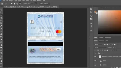 Netherlands Holland Crawford Technologies Bank MasterCard PSD Template