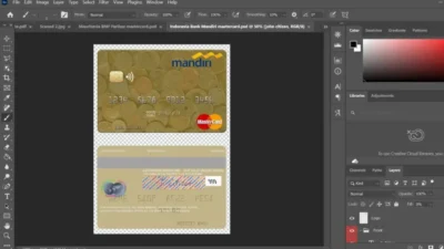 Indonesia Bank Mandiri Mastercard Templates in PSD Format
