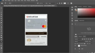 Germany UniCredit Bank Mastercard Credit Card PSD Template