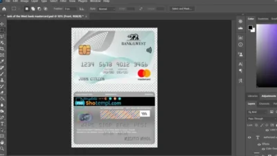 USA Bank Of The West Bank Mastercard PSD Template