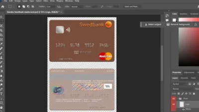 Sweden Swedbank mastercard PSD Templates