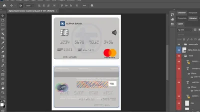 Greece Alpha Bank Master Card PSD Template