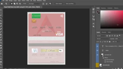 Nepal Nabil Bank Visa Debit Card PSD Template
