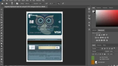 Argentina Hipotecario Bank Visa Card PSD Template