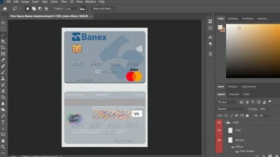Peru Banco Banex Mastercard Credit Card PSD Template