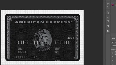 American Express template in PSD Format – Black [cc]