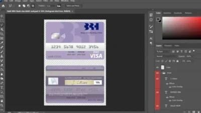 Haiti BRH Bank Visa Card PSD Template