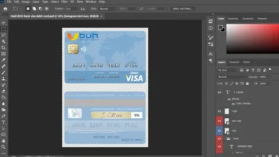 Haiti BUH Bank Visa Card PSD Template