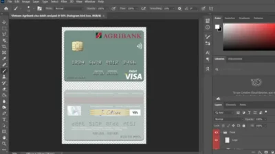 Vietnam Agribank Visa Debit Card PSD Template
