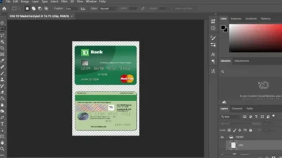 USA TD Bank MasterCard PSD Template