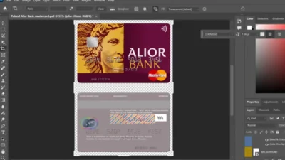 Poland Alior Bank mastercard Template in psd Format
