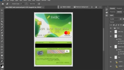 Japan SMBC bank mastercard PSD Templates