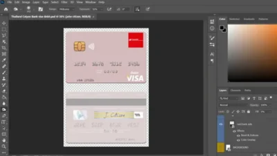 Thailand Calyon Bank Visa Debit Card PSD Template
