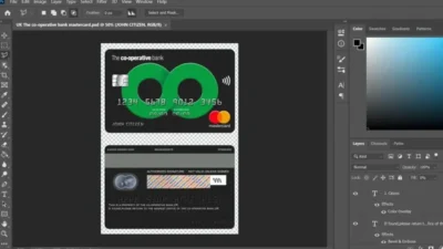 United Kingdom The Co Operative Bank MasterCard Credit Card PSD Template