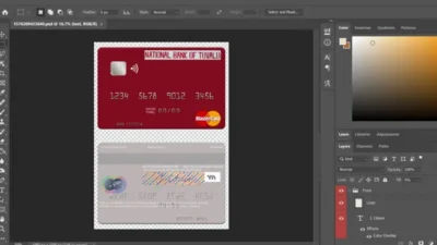 Tuvalu National Bank Of Tuvalu MasterCard PSD Template