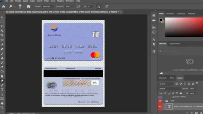 Ethiopia Awash International Bank MasterCard Credit Card PSD Template