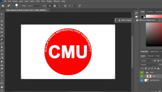 Create CMU University Student ID Cards PSD Templates